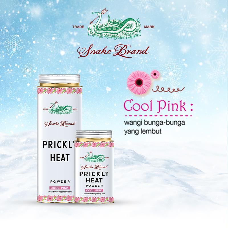 PRICKLY HEAT SNAKE BRAND COOL PINK 300 GRAM 4