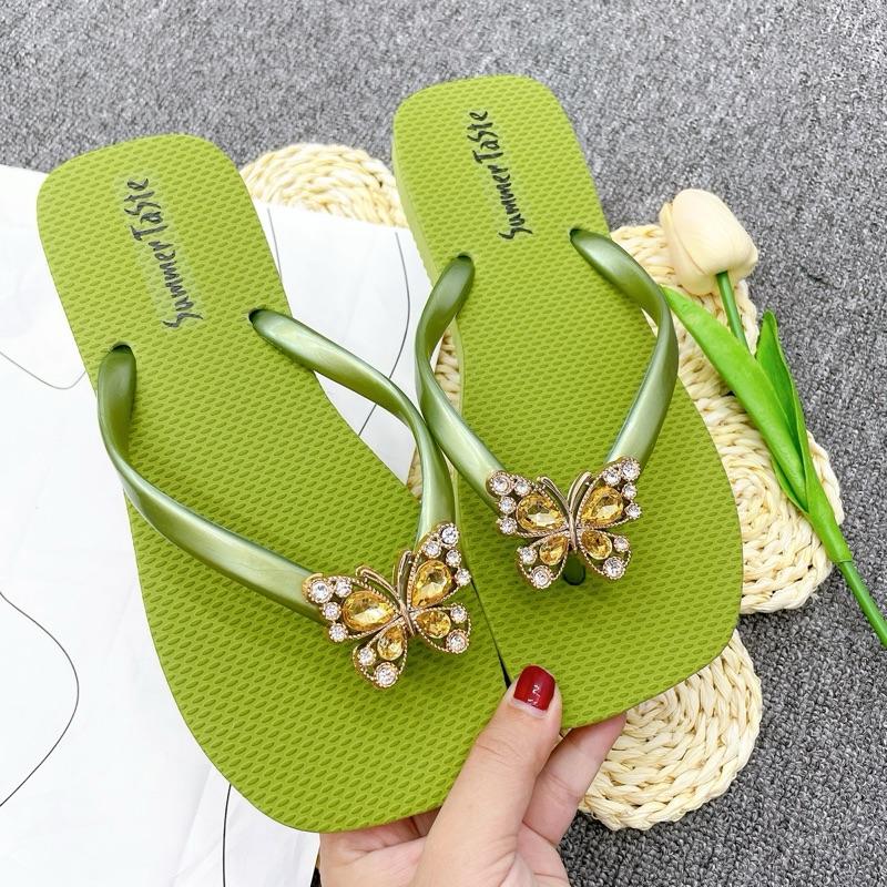 Dép Tông ĐÁ NHỎ dễ thương kẹp xỏ ngón DéP Nữ GiàY charm dép da Sandal Women