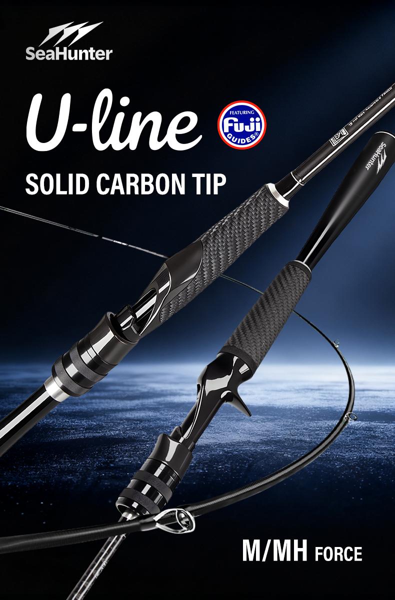 [OFFICIAL] SeaHunter U-Line borneo 1.8M M/MH Joran Pancing,Fuji Ring Keramik,ujung joran serat karbon padat,teknologi anyaman silang 24T+30T,pegangan dan dudukan reel serat karbon,cocok untuk memancing dengan umpan mikro,Spinning/Baitcasting Fishing Rod