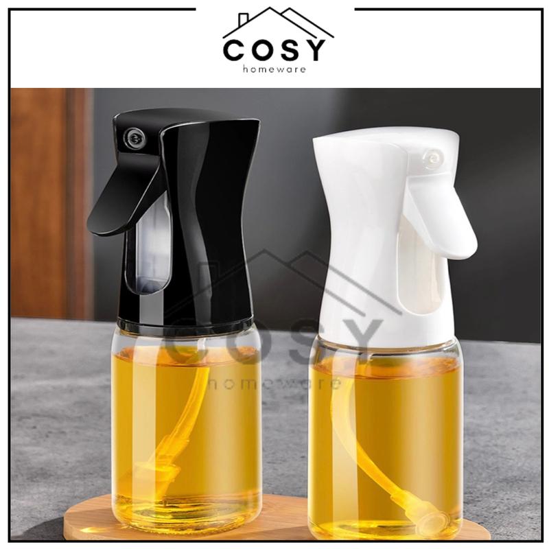 Product Introduction of COSY Botol Kaca Spray Minyak Goreng 220ml Botol Semprot Tekanan Tinggi / Bottle Kecap Asin Dapur Semprot Olive Oil Spray Transparan Serbaguna Food Hitam 27