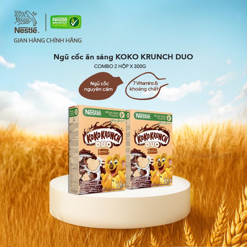 Nestlé VN Combo 2 Ngũ cốc ăn sáng KOKO KRUNCH DUO Hộp 300g -ST