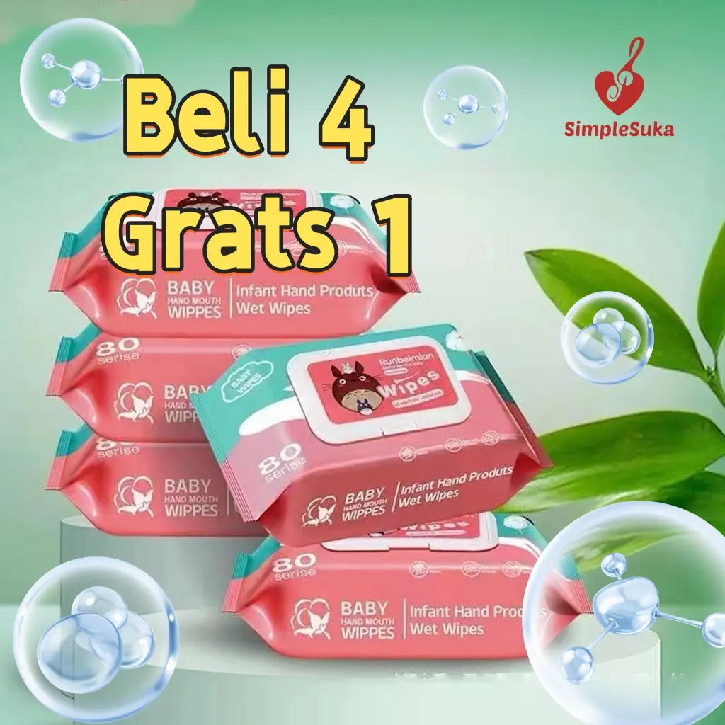 promo beli4 grats1 tissue baby wipes basah tisu bayi newborn popok wetwipes perlengkapan Parfum Pewangi & Alkohol diapers anak baby happybayi