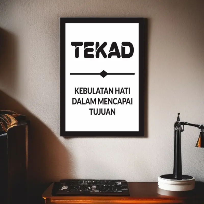 Hiasan Dinding Motivasi Media Bingkai Kayu MDF PROMO TERMURAH 2
