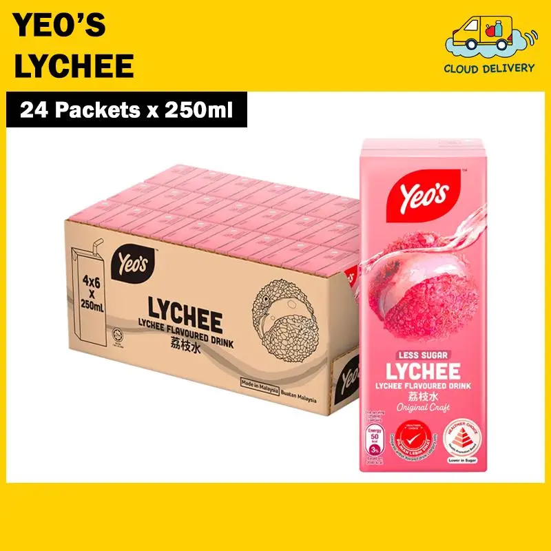 Yeo's Lychee Packet (24 x 250ml)