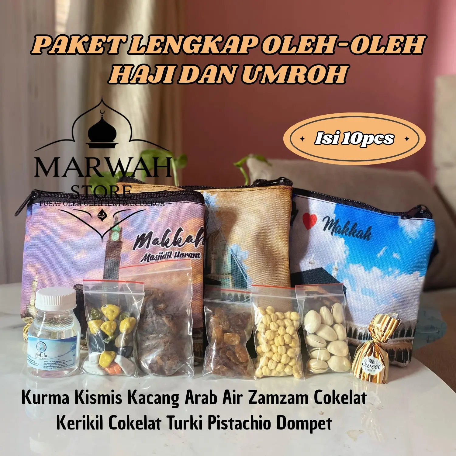 Paket Hemat Oleh-oleh Haji dan Umroh isi 10 Paket Dompet