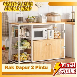 LLB Rak Dapur Susun Set 2 Pintu 100x30x80cm Serbaguna Minimalis