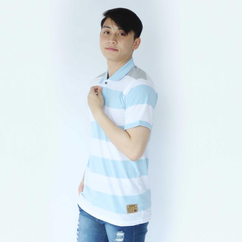 Product Introduction of liso wear - Kaos Kerah Pria - Atasan Baju Kaos Polo Distro Stripe Balok Lengan Pendek 4