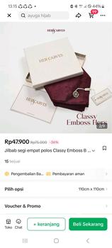 Product Review of Classy Emboss Hers - Kerudung Hijab Segi Empat Polos Box Premium by HerScarves - Ecer (1pcs) Square Muslim Wanita from c**0 0