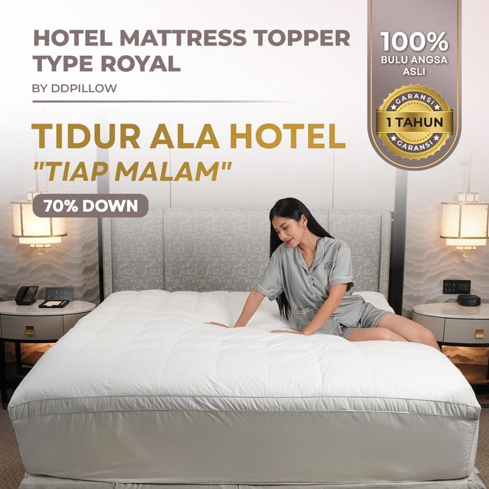 Gambar Feather Bed(Matras Topper) Bulu Angsa Asli, Type Royal 70% Down - 120cm x 200cm dari ddpillow Kota Administrasi Jakarta Barat Tokopedia