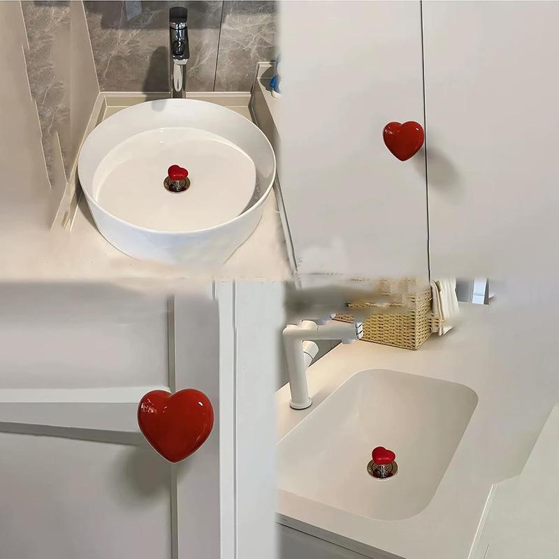 Product Introduction of Handle Toilet Press Button Heart Shaped Press Tank Push Switch Toilet Bathing Room Decor Water Press Flush Button Home Tools 11