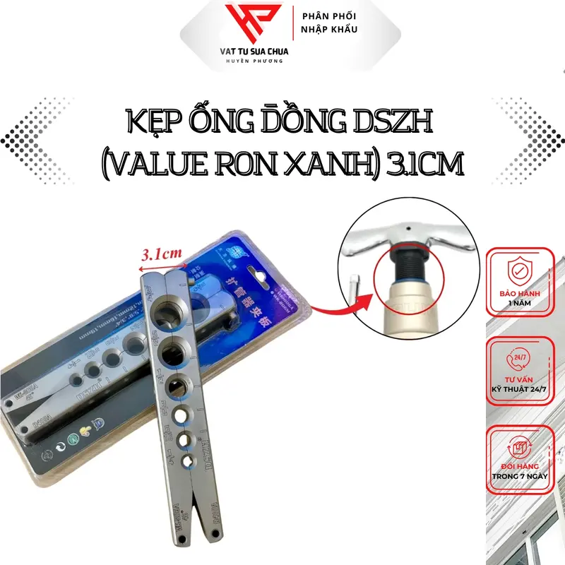Kẹp ống đồng DSZH bản 3.1cm dùng cho cho kẹp value ron xanh 0