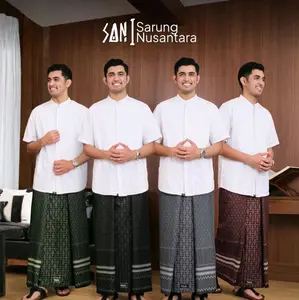 Nibras Sarung SAN 004 Black dan grey bahan TR