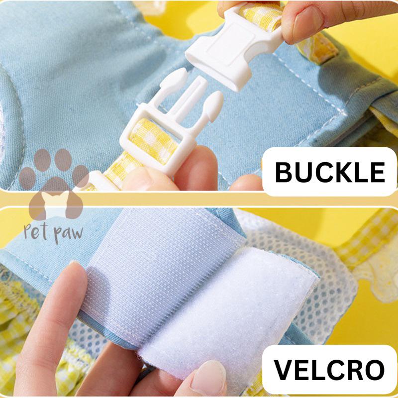Petpaw Baju Anjing Kucing Zoey Dress Harness Baju Tali Tuntun Leash Set Hewan Anabul 1