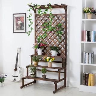 [SG SELLER] Wooden Plant Rack Stand Shelf Bench Trellis Blocker Steps Flower Gardening Accessories Outdoor Indoor Rack 4