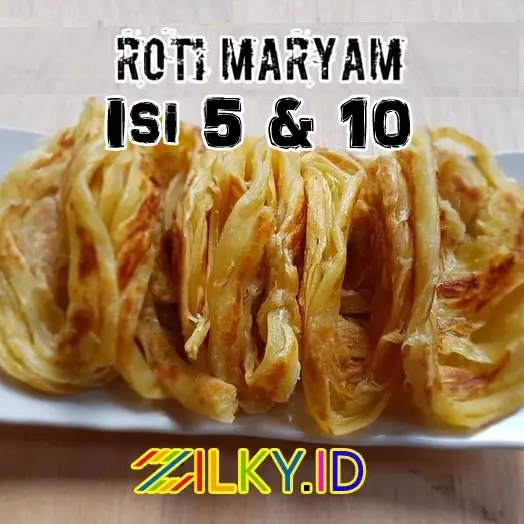 Roti Maryam Rasa Original Isi 5 dan 10 Pcs Zilky Coklat Cokelat Pandan Kopi Mix Campur Frozen Cane Canai Mariam Mariyam Prata Pratha Paratha Parata Pipih Flat Bread Beku Konde Ori Tawar Kenyang Murah 0