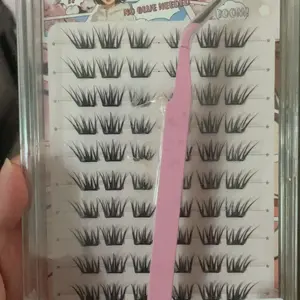 【Verania】（COD）Bulu Mata Extension Tanpa Lem, Langsung Tempel & Mudah Dipasang, Ada Gel Perekat Jelly Alami, Harga Murah Hemat | Bulu Mata Palsu Efek Natural Riasan Mata Premium Bulumata Eyelash Ceria Peri Desain Realistis cluster lashes