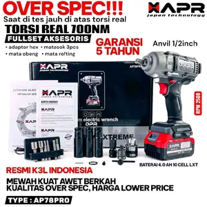 (COD) APR AP78PRO 1800NM IMPACT JUMBO 1 BATERAI FULLSET