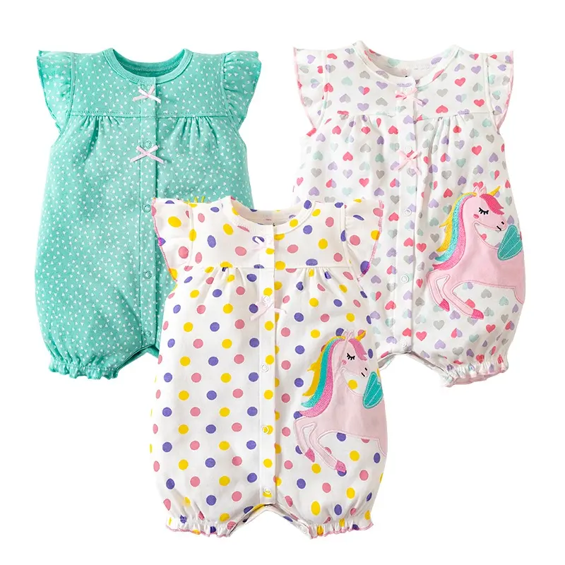 Infant Newborn Clothing Cute Design Jumpsuit Baby Boy Girl Cotton Jumpsuit