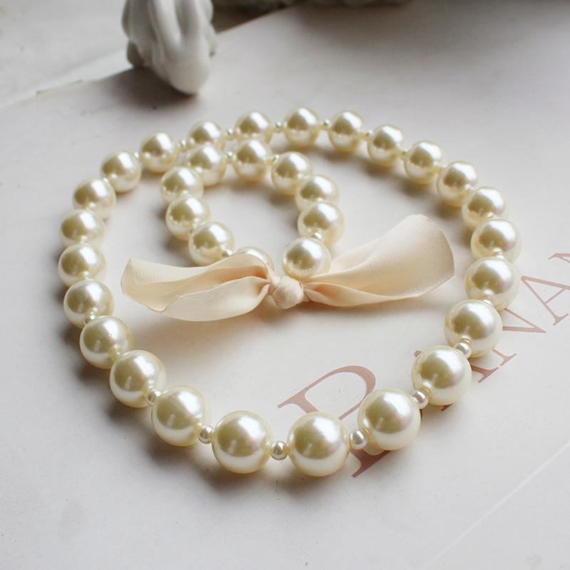 Bộ Phụ Kiện Trẻ Em, Dành Cho Bé Gái, Vòng Cổ Và Vòng Tay Ngọc Trai Nhân Tạo, 1 Bộ 3