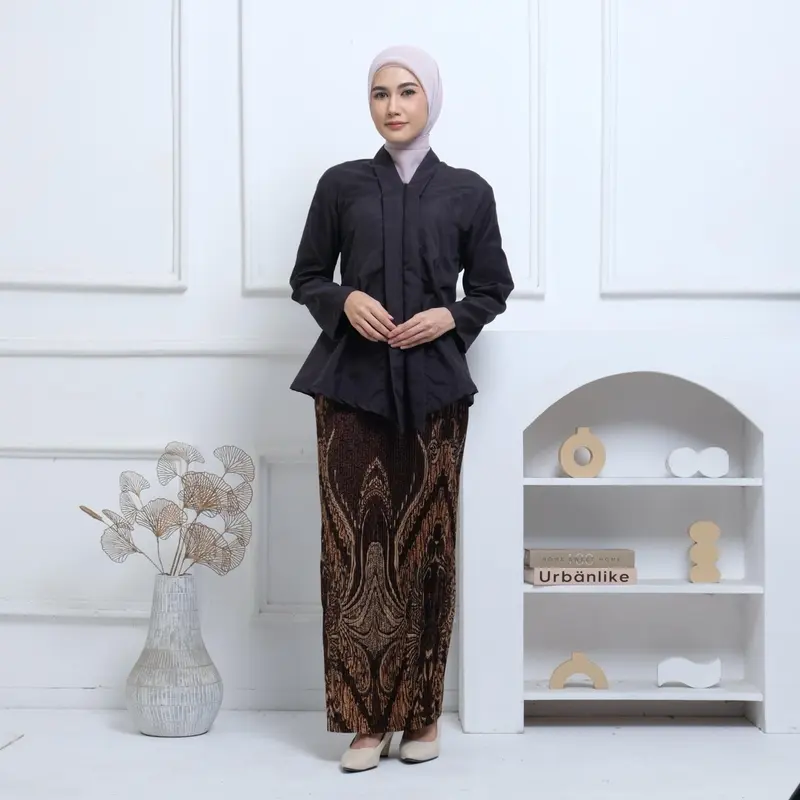 Atasan Kebaya Kartini Lengan Panjang Wisuda Kondangan Motif Wanita grosir  kebaya  Dress Katun Pesta Mewah 3