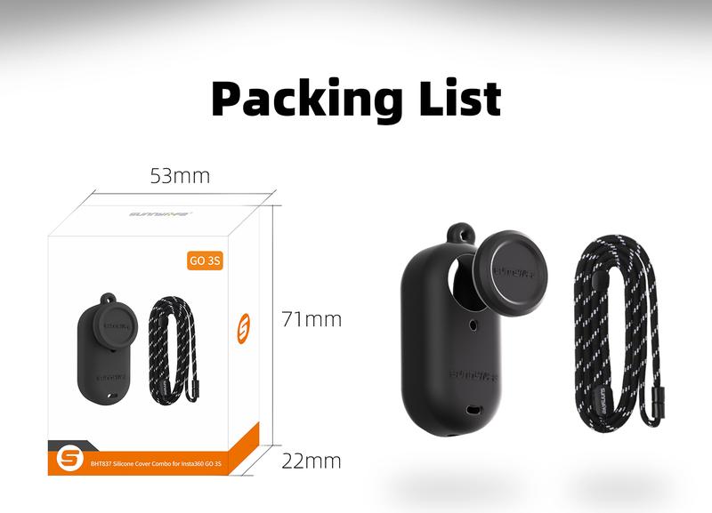 Product Introduction of Sunnylife Silicone Protection Case for Insta360 GO 3S Silicone Protective Cover All-round Protection Lens Cap Lanyard Camera Accessories With Lanyard Thumb Camera Accessories 26