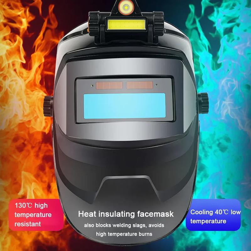 KALLA Helm Topeng Las full face Otomatis gelap terang listrik Auto Welding Mask with senter LED 2