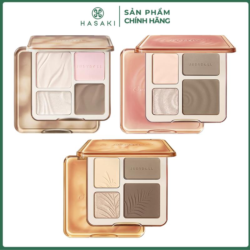  Bảng Highlight Và Tạo Khối Judydoll 4 Màu Highlight & Contour Palette | HASAKI BEAUTY 