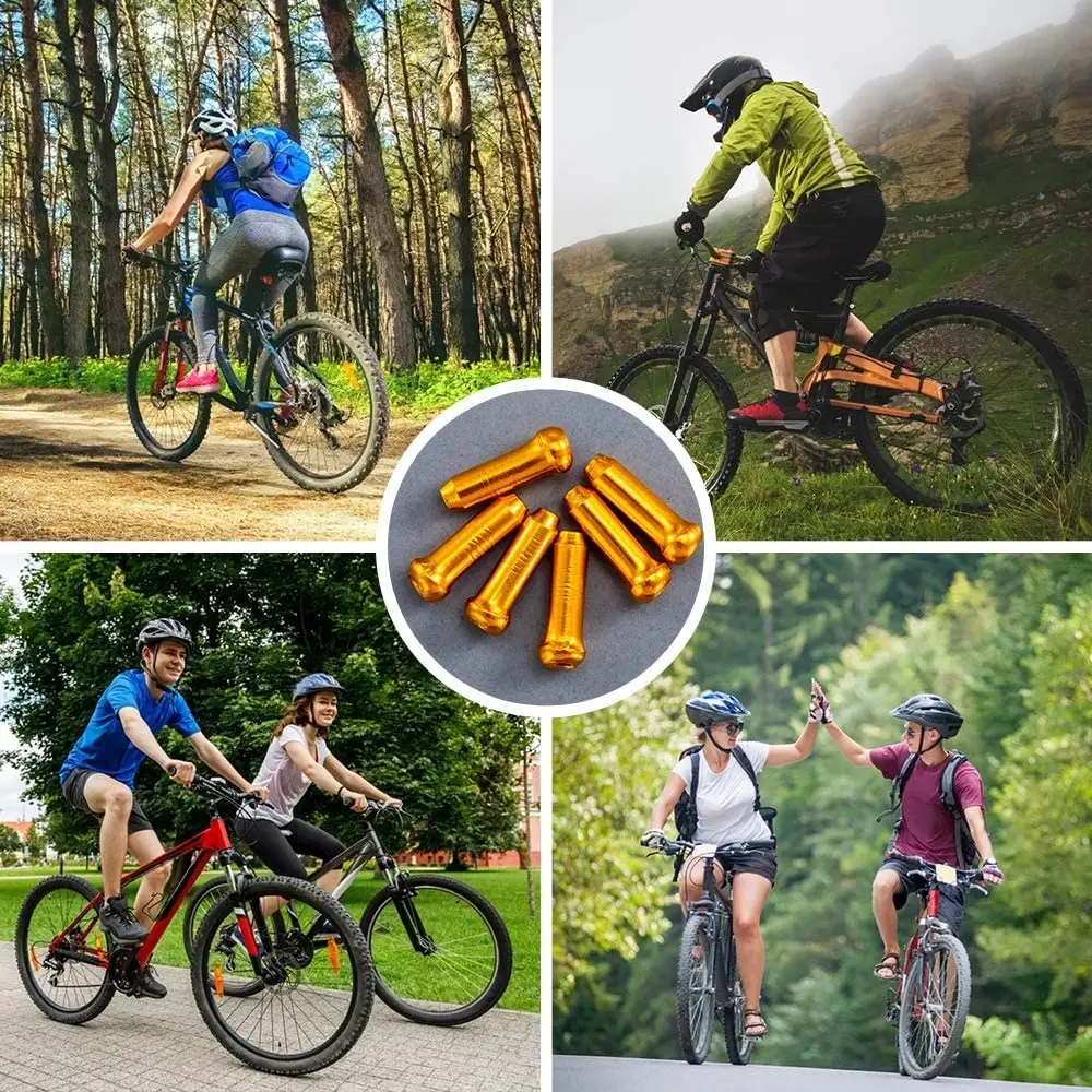 Easy installation Cycle Cycling Parts Solid Color Derailleur Shift Cables Aluminium Inner Cable Tips Bicycle line tail cap Cables End Caps Brake Shifter