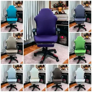 Cover pelindung kursi gaming elastis/Bahan adem/Anti selip/Sarung kursi gaming stretch