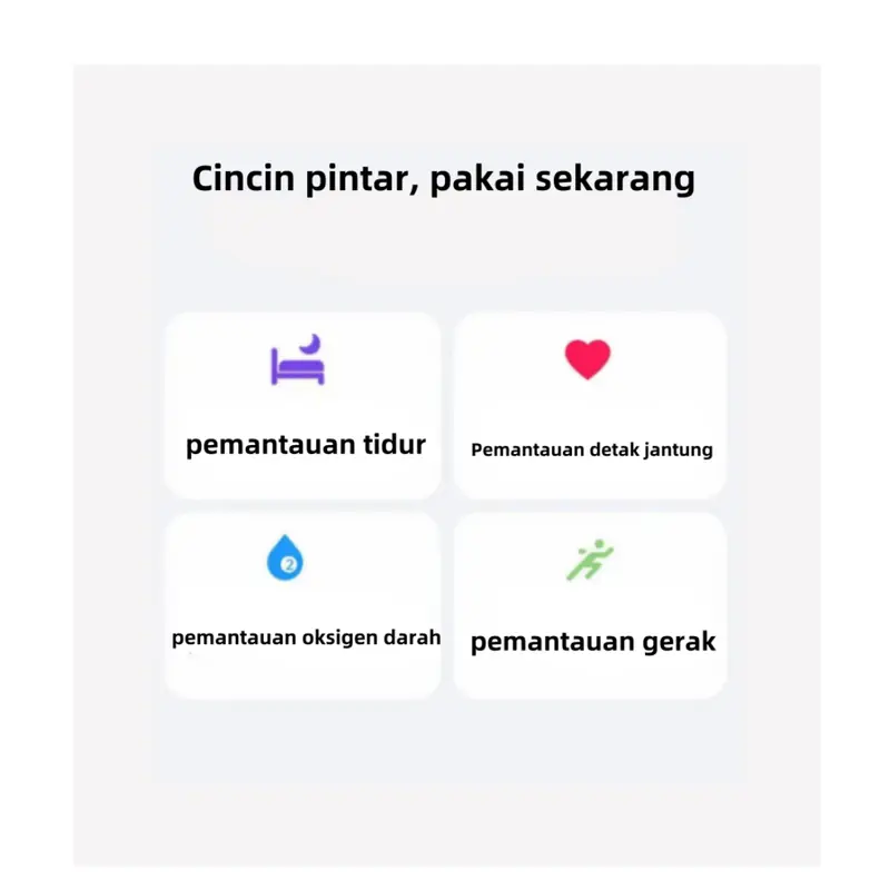 Hailiases Smart Ring Cincin Pintar Multifungsi Kesehatan Olahraga IP68 Waterproof Heart Rate & Blood Oxygen Monitoring Jam Smartwatch Ponsel Layar 6