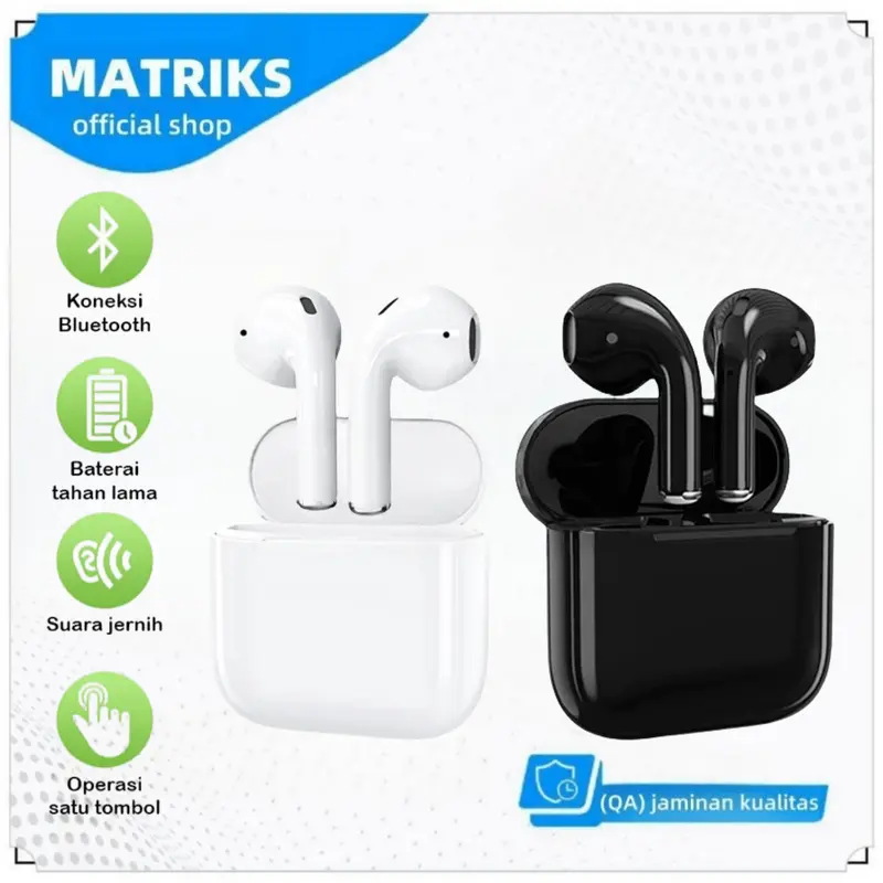 Pro4 Headset Bluetooth  V5.3 TWS with Mic Smart Touch Control Earphone Bluetooth HiFi Stereo Handset Wireless Earbuds Olahraga earphone 0