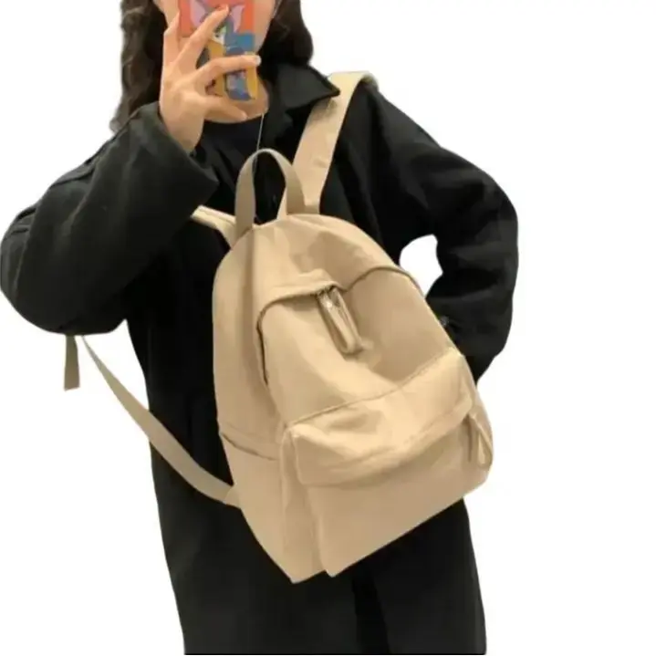 Ransel Sekolah Fashion Anak Korea Kekinian Cocok untuk SD/SMP/SMA Backpack Wanita Aksesoris - 100% Nyilon (Wareptof)