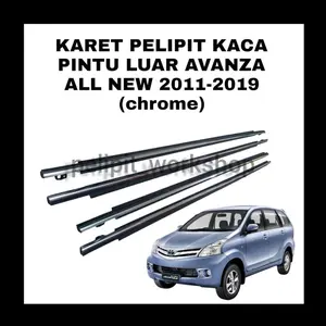 LIST PLIPIT KACA PINTU LUAR AVABZA XENIA TAHUN 2012-2021 WARNA CHROOM STAINLESS