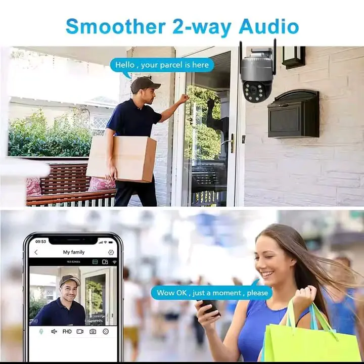 CCTV 4G SIM CARD HOME SURVEILANCE AUTO TRACKING COLOR NIGHT VISION TWO WAY AUDIO OUTDOOR CAMERA FULL HD 4