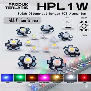 LED HPL 1 WATT WARNA PLUS HEATSINK PENDINGIN