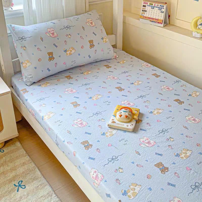 Ga chun Cotton Đũi trơn 80cm,1m,1m2 sơ đậu nành , ga trải giường bo chun bọc nệm size bé nhỡ cỡ cho sinh viên