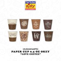 Gambar OKEY Paper Cup 6,5 Oz 1 Pack isi 50 Pcs Gelas Kertas Kopi Tahan Panas - 1 Pcs (Pembelian harus Kelipatan 50 Pcs) - Motif dari Kiky Stationery Kota Administrasi Jakarta Barat 4 Tokopedia