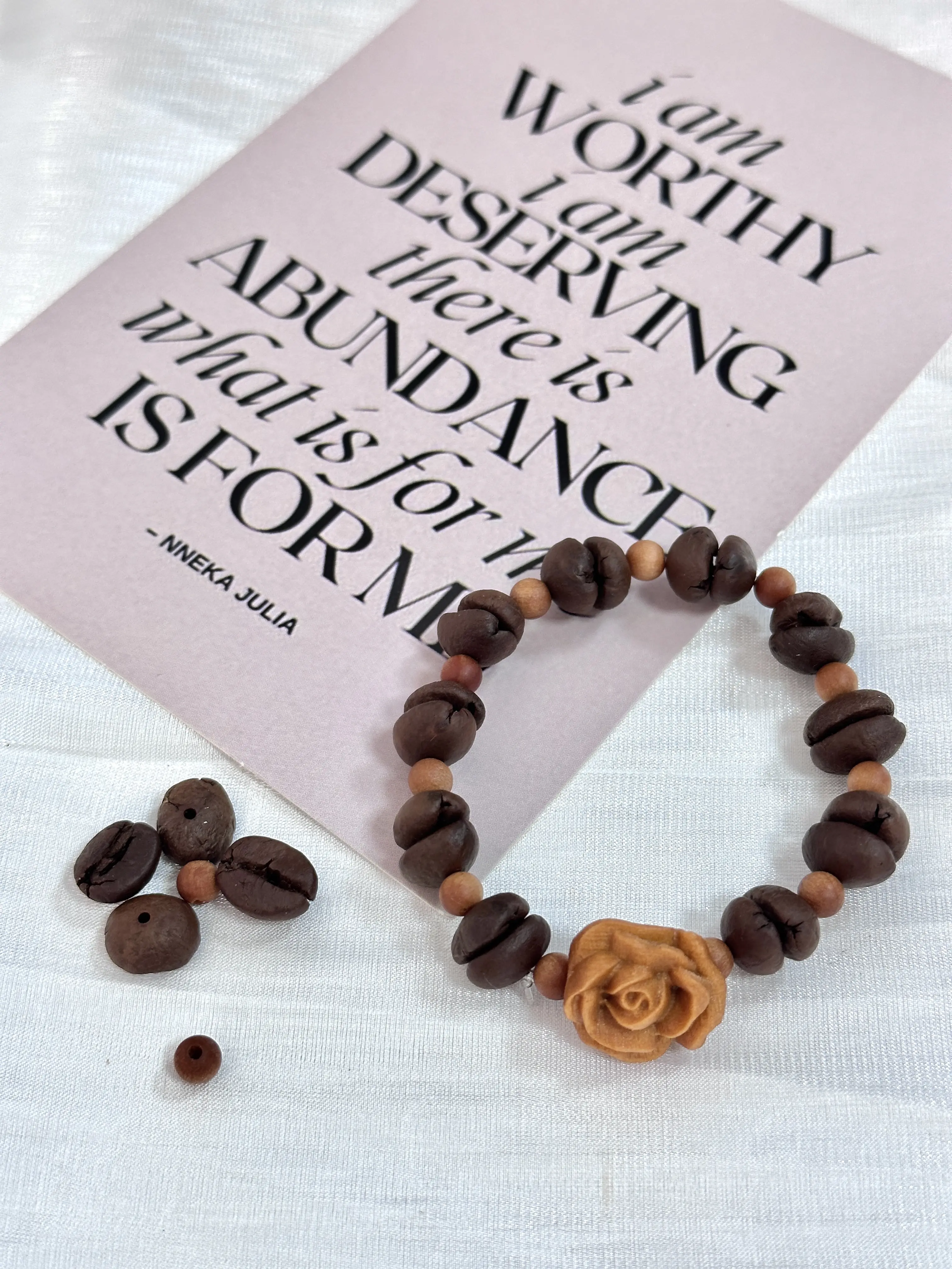 DIY coffee bean bracelet（ a small amount of inventory)