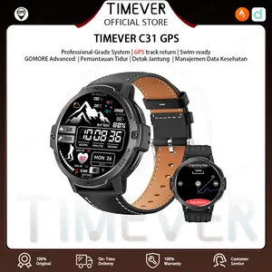 TIMEVER C31 GPS Track Map Smartwatch Performa Lancar & Responsif dengan GPU Mandiri | Tahan Air 3ATM smart watch
