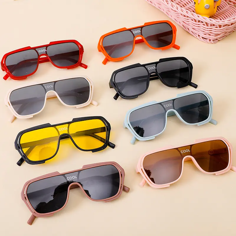 New One-piece Frame Kids Sunglasses Summer Fashion Outdoor UV Protection Boys And Girls Birthday Gift Glasses