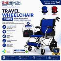 Gambar Onehealth Kursi Roda Travel Wheelchair Maks 100 Kg + Tas DY813/DY-813/DY 813 - Merah dari Onehealth Indonesia Kab. Tangerang 1 Tokopedia