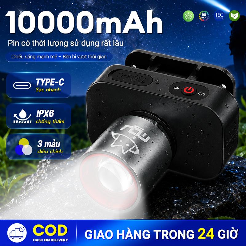 Đèn đội đầu siêu bền.Tầm xa 1000m.Ánh sáng mạnh.Chống nước, siêu bền.Sạc tiện…