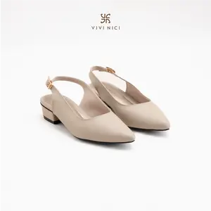 VIVI NICI - Celyne Sepatu Sendal Selop Mules Wanita Hak 3 cm Shoes