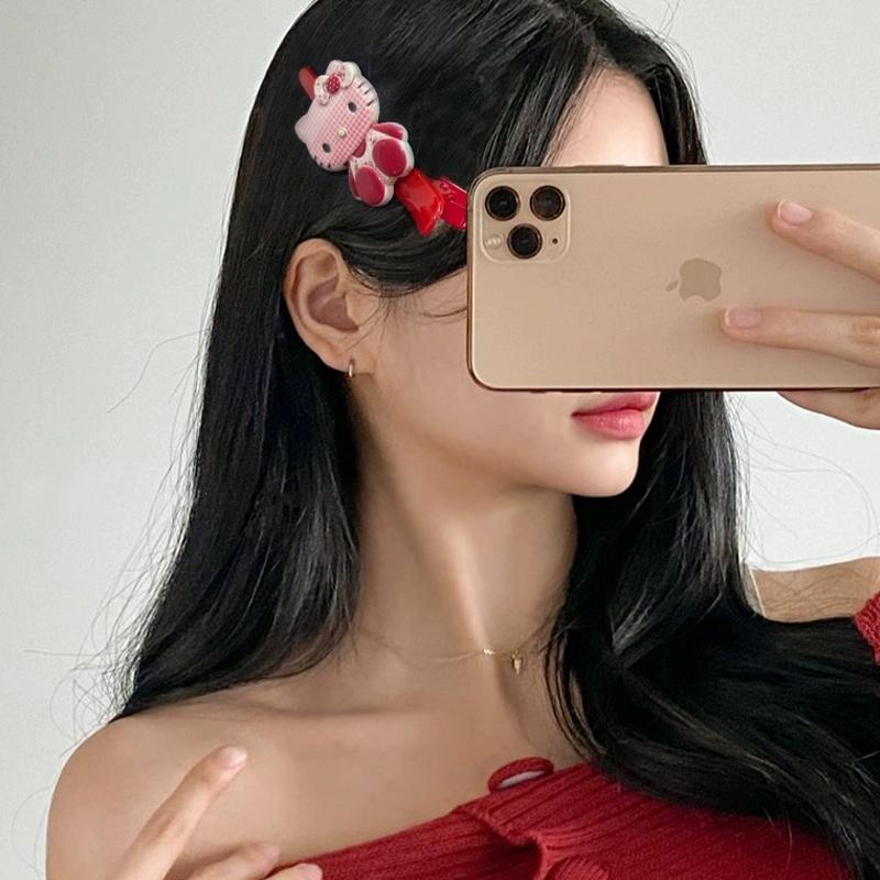 Product Introduction of Kẹp Tóc Hello Kitty, Thiết Kế Hoạt Hình Dễ Thương, Dành Cho Nữ, Thích Hợp Cho Trán Và Tóc Mái, Phụ Kiện Tóc Kẹp Bên, Kẹp Mỏ Vịt, Hàng Mới Về, 2025 11