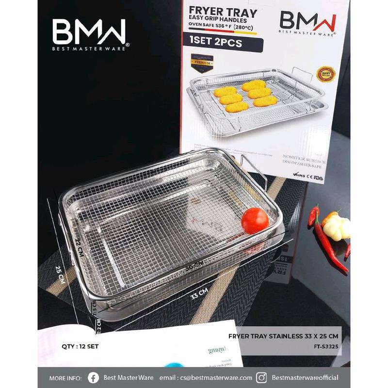 Peniris Minyak Cooper Crisper Tray/ Oven Tray/ Cooling Rack / Baking Tray Stainless 0