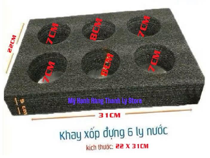 Product Introduction of KHAY XỐP 6 Ô (NHIỀU SIZE LY)  ĐỰNG LY NƯỚC, TRÀ SỮA, CÀ PHÊ … DÙNG TRONG TÚI GIỮ NHIỆT DÀY 5CM x DÀI 31CM X RỘNG 22CM 5