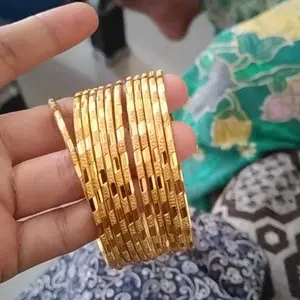 GELANG keroncong dubai isi 8 WARNA 24KPelapisan Logam Perhiasan Bracelets