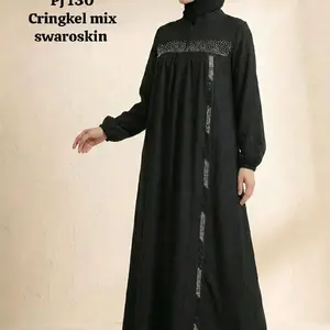 gamis cringkel  Muslim Wanita