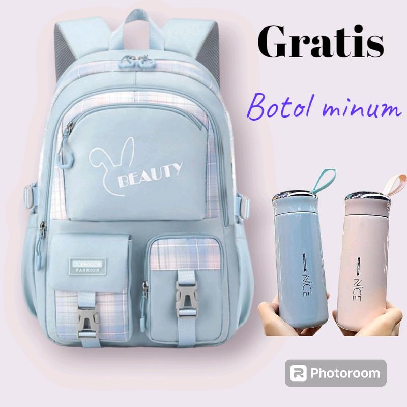Gratis botol minum Tas Ransel Sd Smp SmA viral weibo  cat kucing Karakter Kartun Tas Punggung 9
