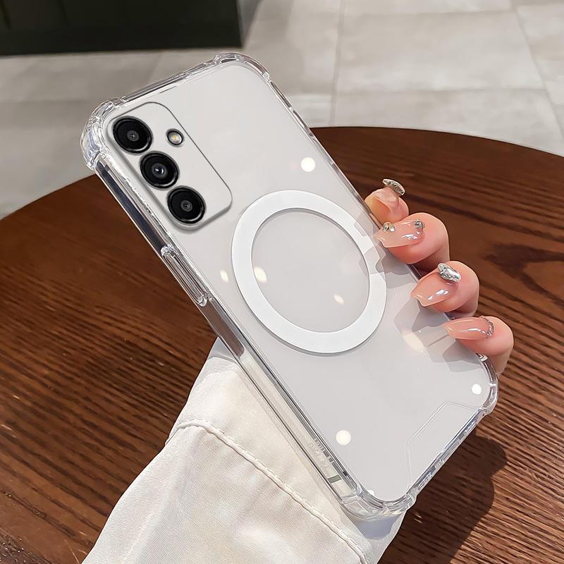 Product Introduction of Case for Samsung A25 5G A35 4G A55 5G phone case with magnetic suction function silicone TPU soft case lens anti drop 1